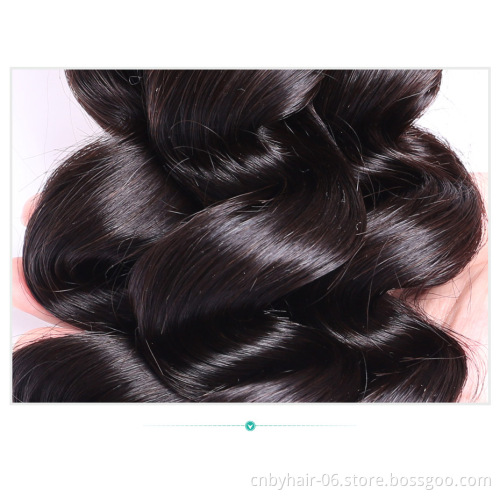Private Lable 8A Loose Wave Bundles Brazilian Human Hair Remy 1/3/4 /Pcs Lot Natural Black 100% Human Hair Extension